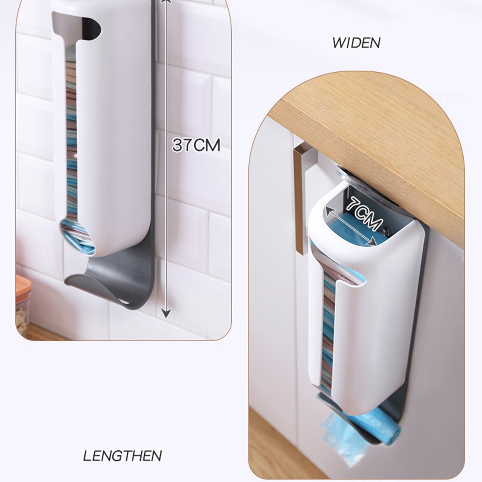 ZY-CF051 Punch-free Garbage Bag PP Storage Box Kitchen Wall-mounted Fresh-keeping Bag Holder ZY-CF051 Punch-free Garbage Bag PP Storage Box Kitchen Wall-mounted Fresh-keeping Bag Holder